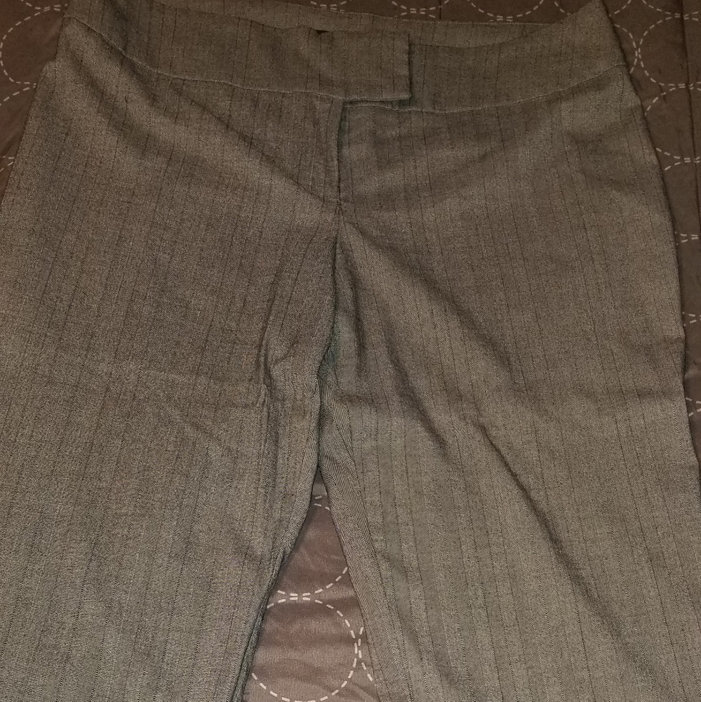 Grey Pinstriped Slacks